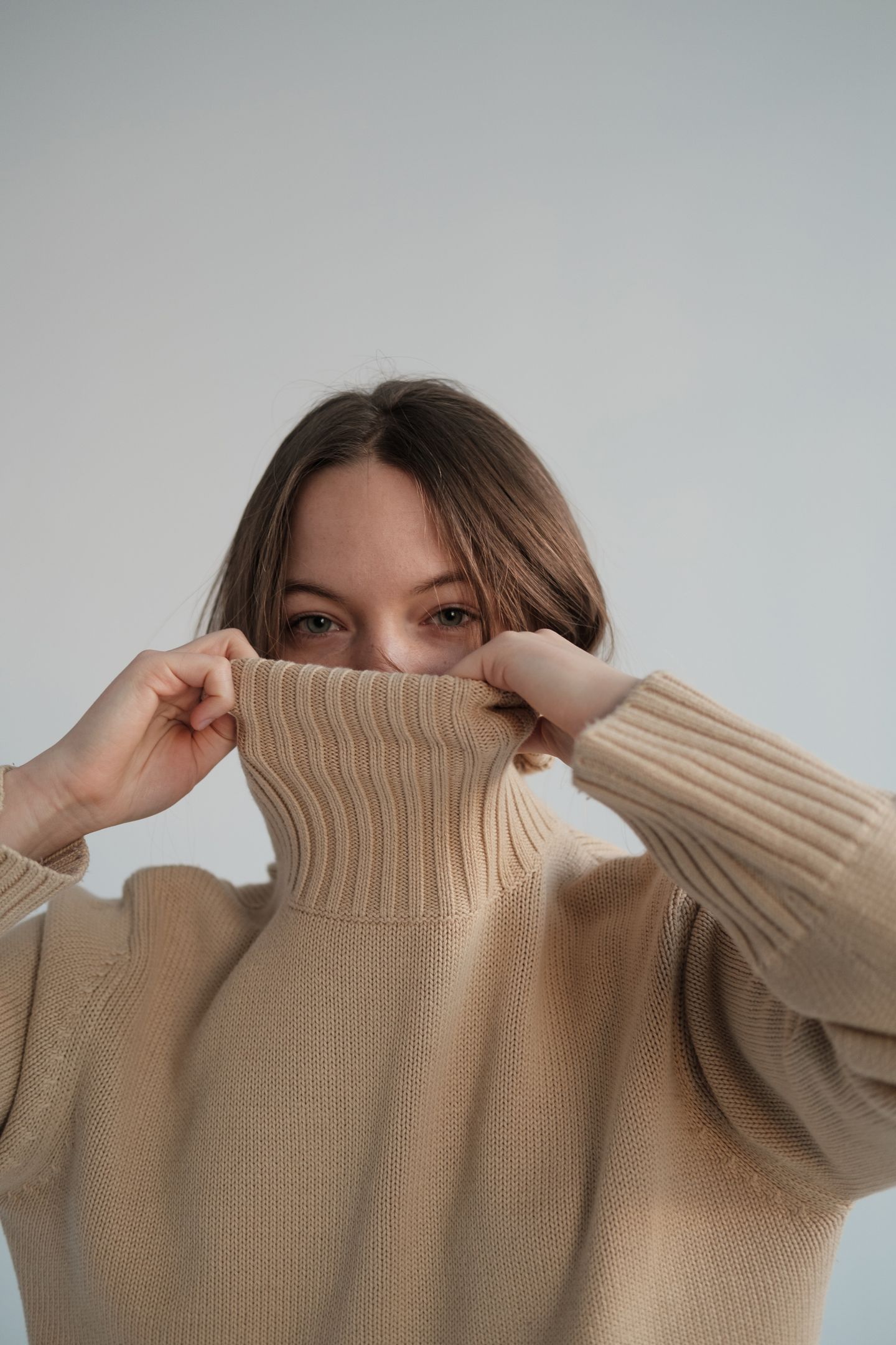 Blusa de Tricô Gola Alta