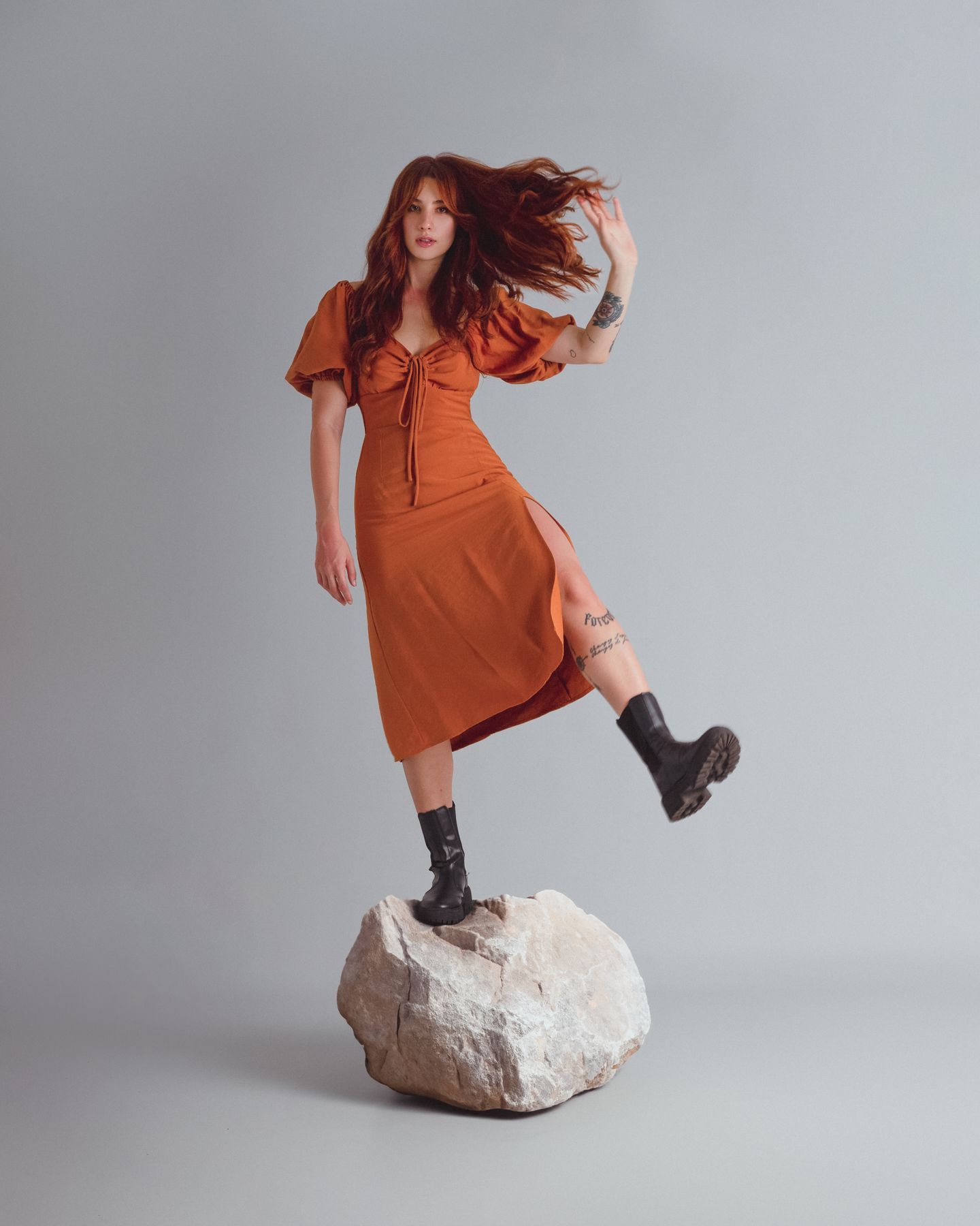 Vestido Midi Viscose Fluido